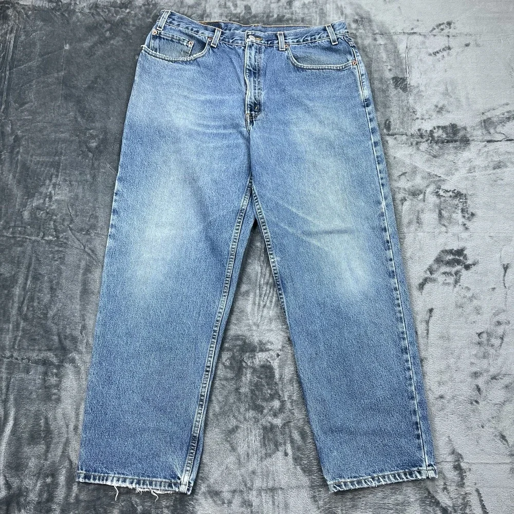VTG 1999 Levi's 550 Relaxed Fit Baggy 38X30 Actual 36X30 Blue Jeans 90s Y2K‎
